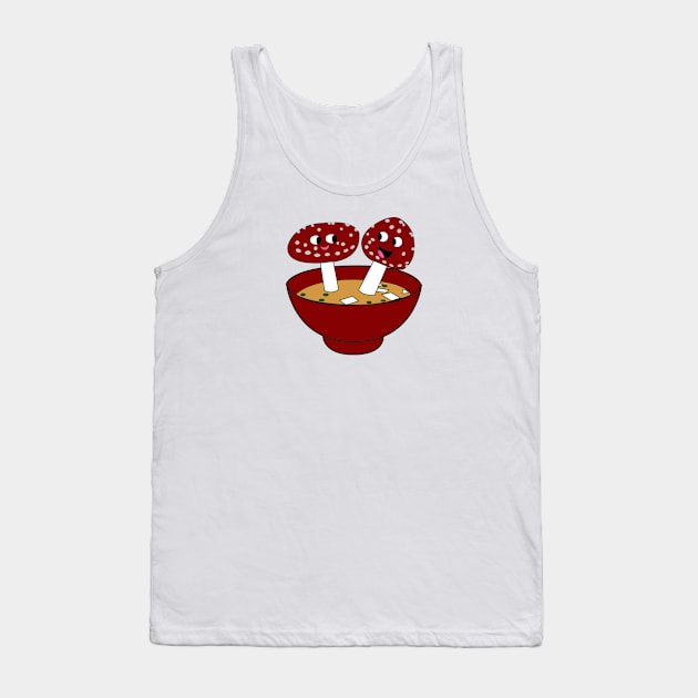 Miso Mushrooms Tank Top by drawingnikki